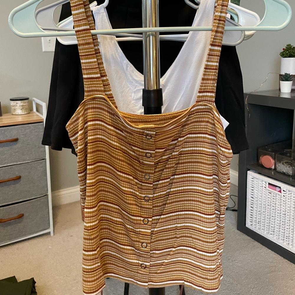 American Eagle Cropped, Striped Tank
